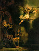 大天使拉斐尔离开托比亚斯一家，1637年，卢浮宫