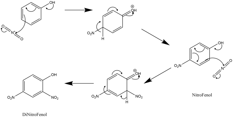 Mecanismo de Síntese do Dinitrofenol
