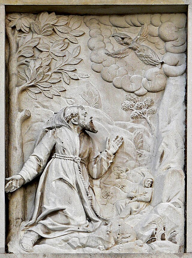 Saint François en prière, Salzbourg, porte de Kapuzinerberg. dans images sacrée 640px-San_Francesco_d%27Assisi_at_Kapuzinerberg%27s_gate_in_Salzburg
