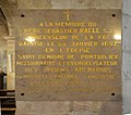 Gedenktafel für Sebastien Racle in der Kirche von Pontarlier