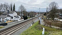 Zicht op het station