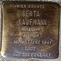 Stolperstein für Berta Kaufmann (Alteburger Straße 11)