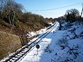 The Brentford Branch Line looking eastwards from the "Three Bridges".