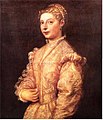 Portrait of Titian's daughter Lavinia - c. 1545, oil on wood