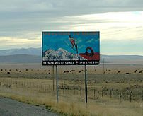 Utah state welcome sign