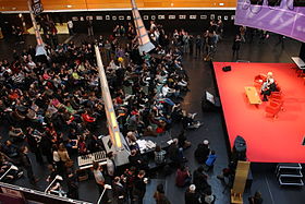 Scène principale, durant la conférence d'Alejandro Jodorowsky (Utopiales 2011).