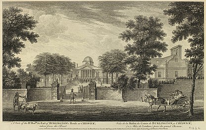 View of Burlington's House at Chiswick from the Road, circa 1763