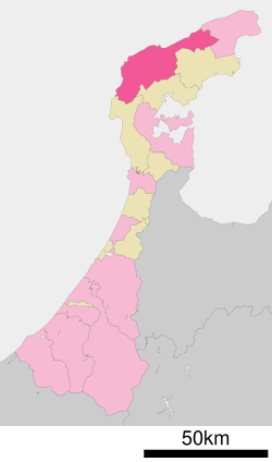 Kedudukan Wajima di wilayah Ishikawa
