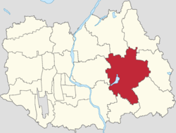 Location of Yangzhen Area within Shunyi District