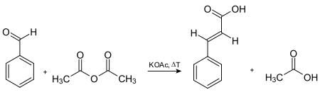 Synthesis of cinnamic acid via Perkin reaction