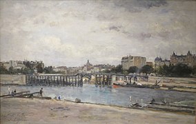 Puente de la Estacada hacia 1880-1884 - por Stanislas-Victor-Édouard Lépine.