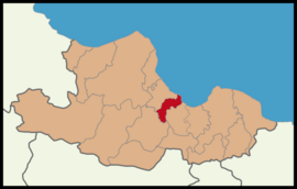 Map showing İlkadım District in Samsun Province