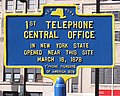 Image 12Historical marker commemorating the first telephone central office in New York State (1878) (from History of the telephone)