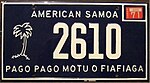 AMERICAN SAMOA 1971 пассажирский номерной знак PAGO PAGO MOTU O FIAFIAGA, слоган - Flickr - woody1778a.jpg