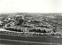 Bouw van het park in 1989