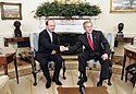 Traian Băsescu met George W. Bush