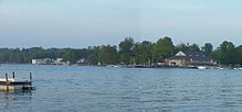 From right to left: Village Casino, Stow Ferry landing, The Fish Restaurant