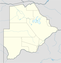 Mapa da Botsuana mostrando Francistown