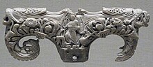 Head of a tau cross, with Christ Treading on the Beasts, an especially popular subject in England Brit Mus 17sept 010-crop.jpg