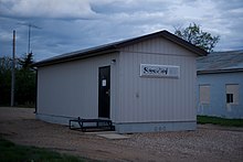SaskTel facility in the village of Cadillac Cadillac, Saskatchewan (3635869721).jpg