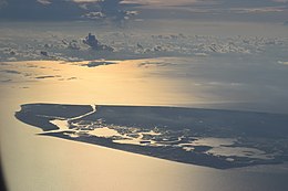 Aerial view of Cape May Peninsula Cape May NJ from airplane (August, 2022).jpg