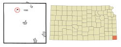 Location within Cherokee County and Kansas