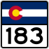 State Highway 183 marker