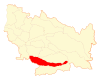 Location of the Pemuco commune in the Biobío Region