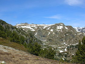 Vue du sommet de la Croix de Chamrousse depuis le sud.