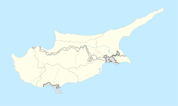 Stadens läge på Cypern