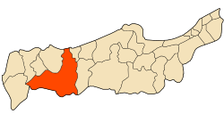 Localização da cidade dentro da província de Tipasa