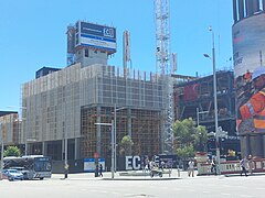 This image shows the progress of construction work on the future Edith Cowan University City campus as of 21 November 2023, the future home of WAAPA