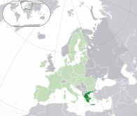 Карта, показывающая месторасположение Греции