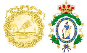 Emblema y escudo de la Real Academia Nacional de Medicina.