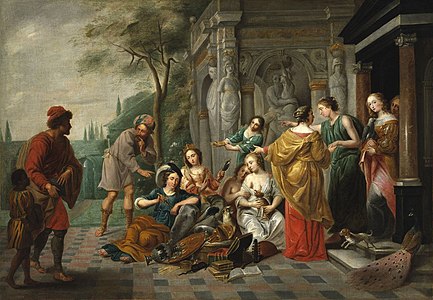 Érasme Quellin le Jeune, Achille avec les filles de Lycomède, entre 1633 et 1678