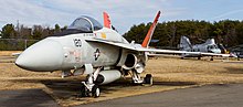 An F/A-18A Hornet on display at the Patuxent River Naval Air Museum. FA-18 Hornet Pax River Museum-1.jpg