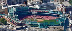 Fenway Park, home of the Boston Red Sox, is located in the Fenway–Kenmore neighborhood