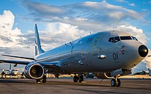 Poseidon MRA1 ZP801 (Pride of Moray) at NAS Jacksonville, Florida, on 31 October 2019. First RAF Poseidon.jpg