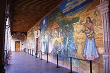 View of the mural in the Palacio de Gobierno Fragmento Mural Alfredo Zalce 1 051.jpg