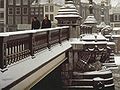 Blouwbrug im Schnee, Gemälde (1991) von Frans Koppelaar