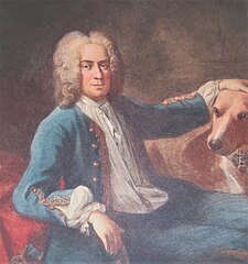 Hrabě František Jindřich Šlik, kolorovaná fotografie portrétu z poloviny 18. století (Rodinný archiv Šliků v SOA Hradci Králové)
