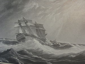 HMS Magnificent во время шторма, 17 декабря 1812