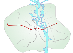 Voir la carte de la ligne.