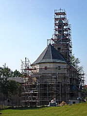 Kostel sv. Floriána při rekonstrukci v roce 2012