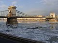 The Danube, frozen amid a cold snap in Europe