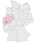 Localização de Distrito do Berg Renano na Alemanha