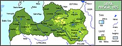 Mapa Łotwy