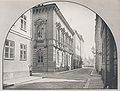 Vista del Stockholms Enskilda Bank en Gamla Stan (fotografía de 1870)