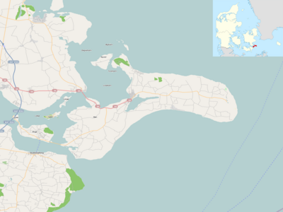 Location map Denmark Møn
