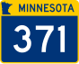 Trunk Highway 371 marker